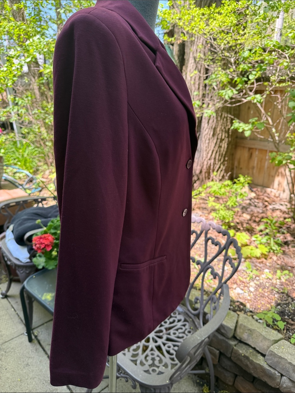 Cleo tailored blazer in a rich plum purple Size 8 - Picture 4 of 11